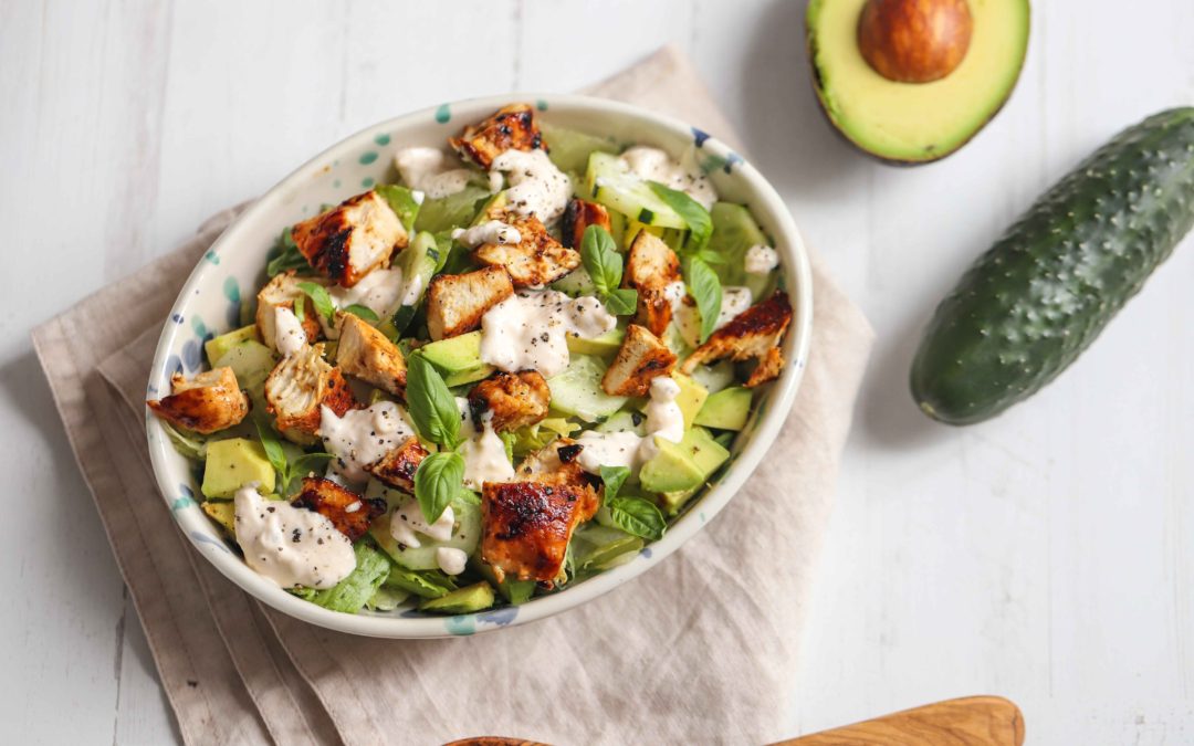 CUCUMBER, AVOCADO & CHICKEN SALAD