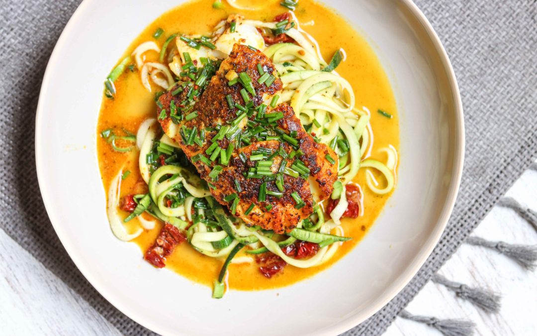 COD WITH CREAMY ZOODLES